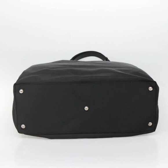 GUCCI Hand Bag Nylon 2way Outlet Black Silver Auth ar13706 - Picture 6 of 13